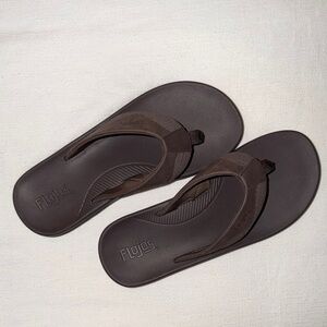 Flojos Dark Brown Men's Comfort Flip Flops